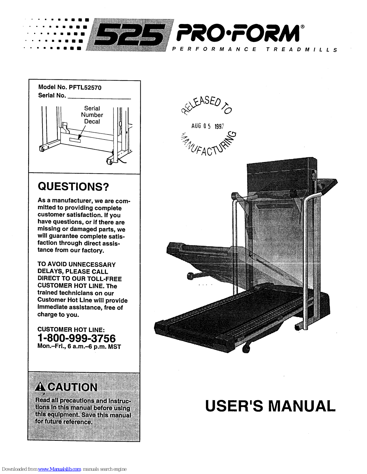 Pro-Form {FTL52570, PFTL52570 User Manual