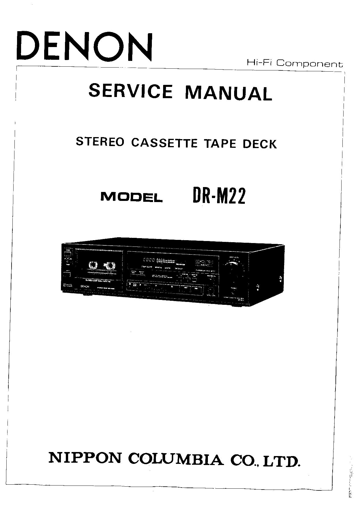 Denon DR-M22 Service Manual