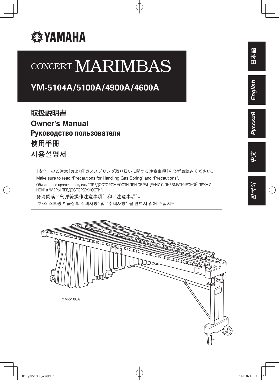 Yamaha YM-5104A, YM-5100A, YM-4900A, YM-4600A User Manual