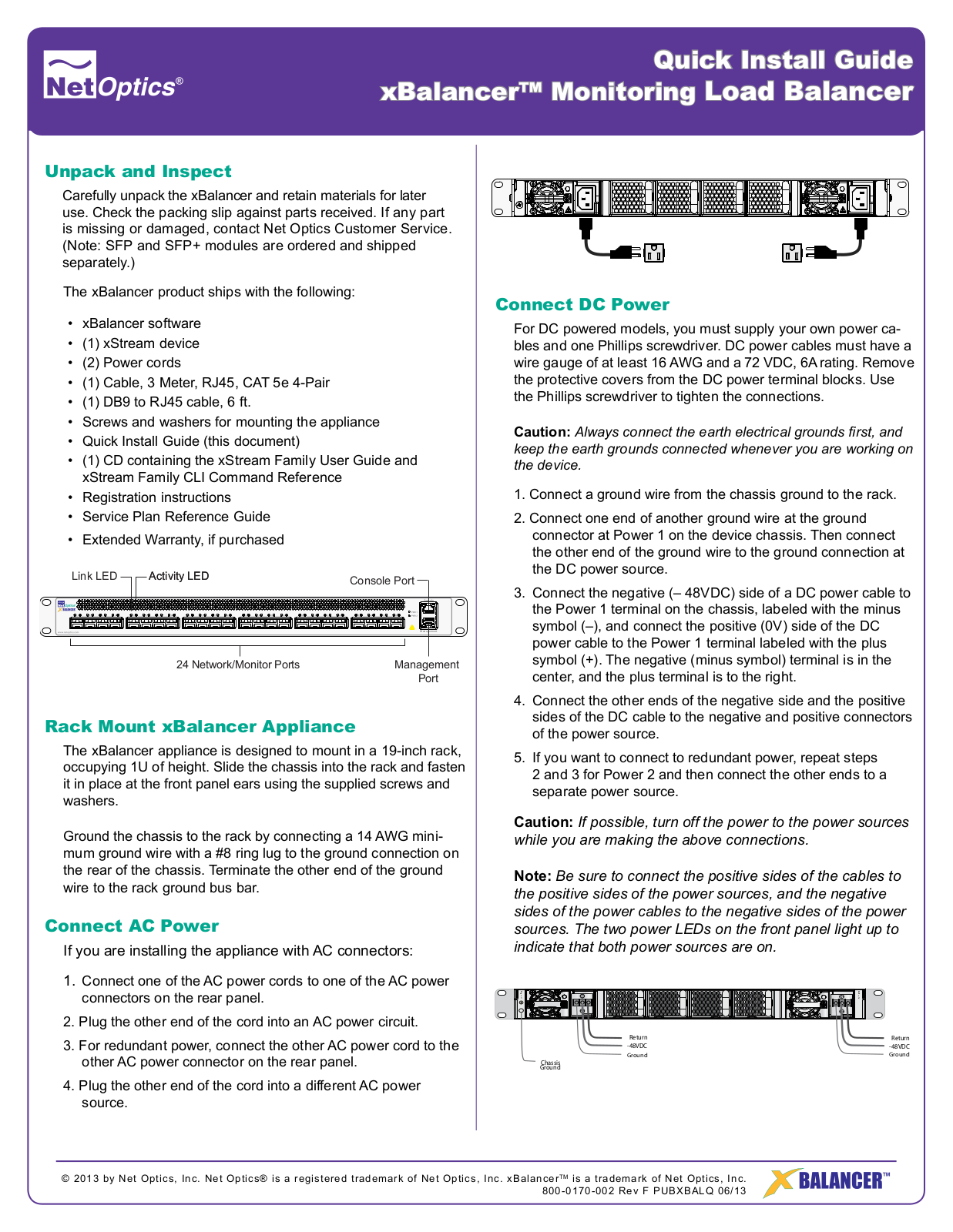 Net Optics xBalancer User Manual