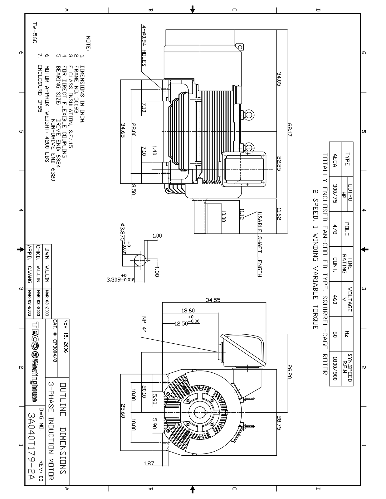 Teco CP3004/8 Reference Drawing