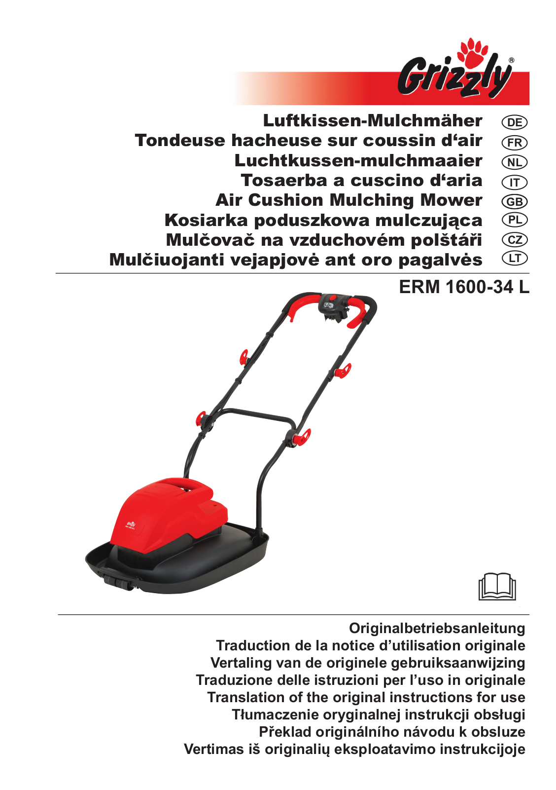 Grizzly ERM 1600 34 L Service Manual