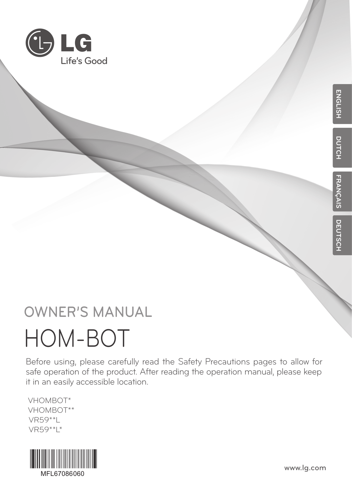 LG VR5943 L, VR5940 L, VR5942 L Operating Instructions