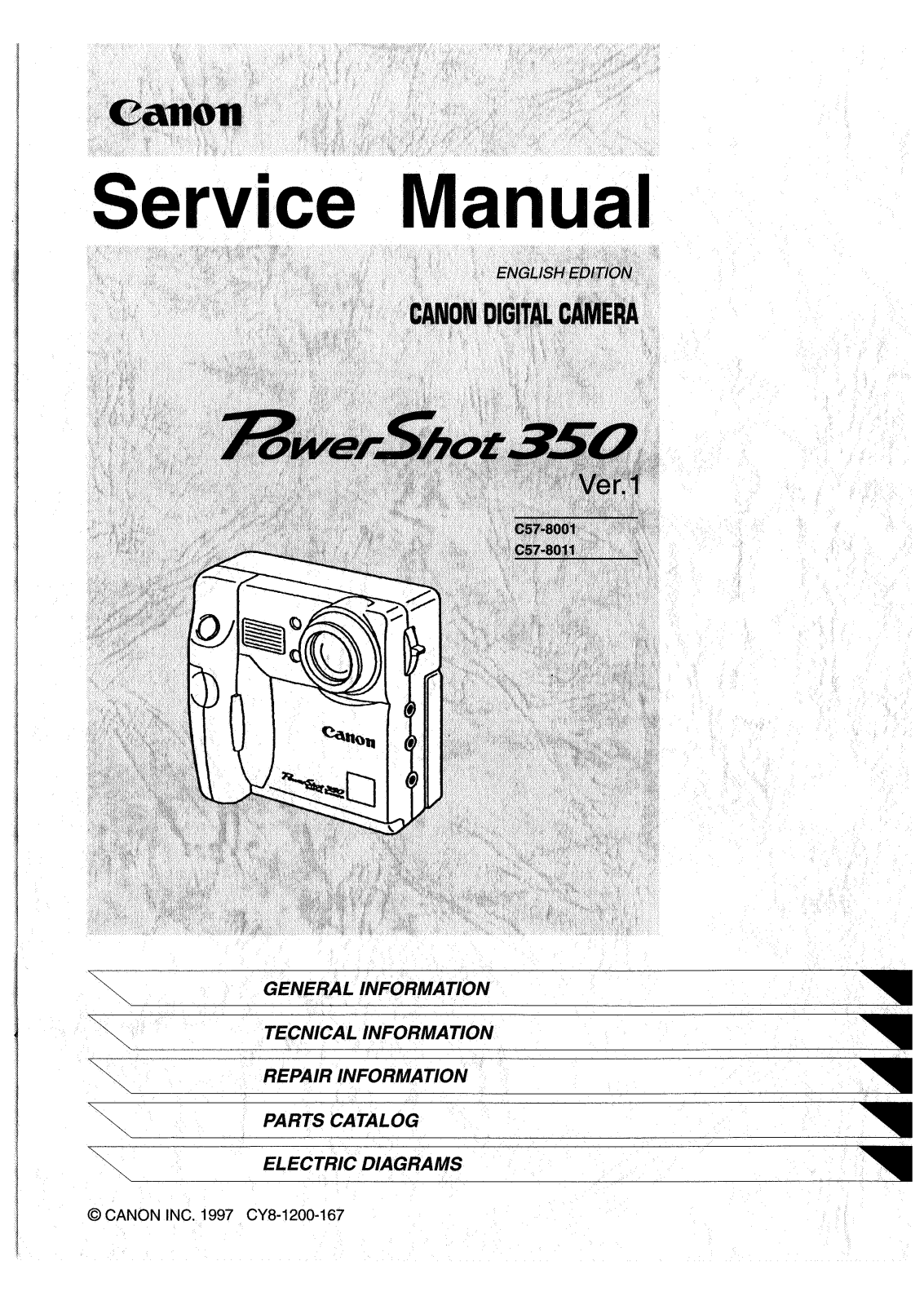 CANON POWERSHOT 350 Service Manual