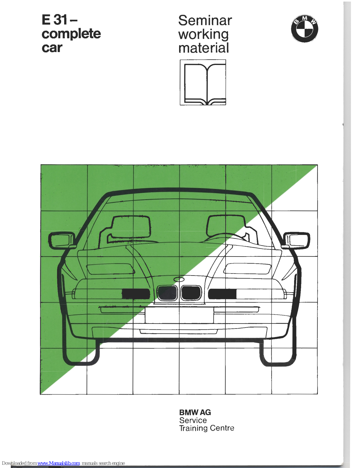 BMW E31 850i User Manual