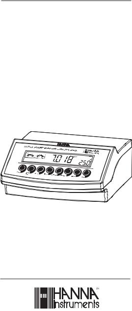 Hanna Instruments HI 2221 User Manual