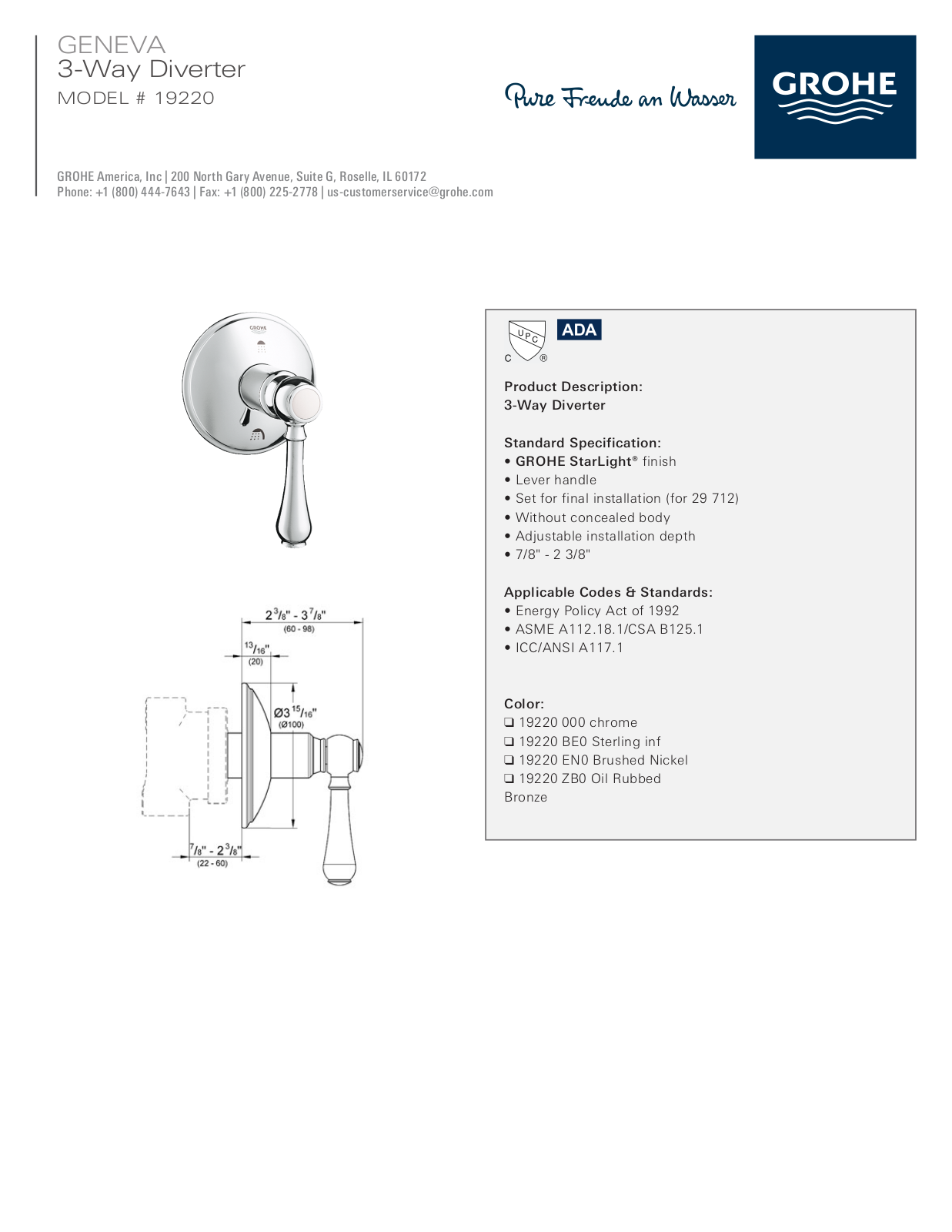 GROHE GRH2671 Specifications - ManualMachine.com