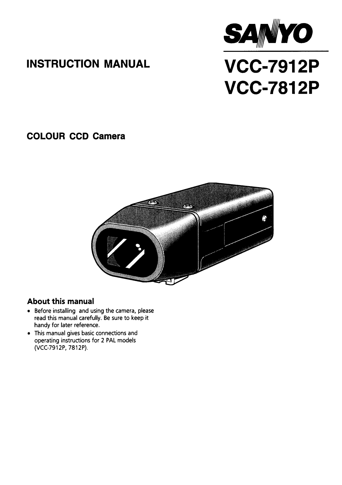 Sanyo VCC-7912P Instruction Manual