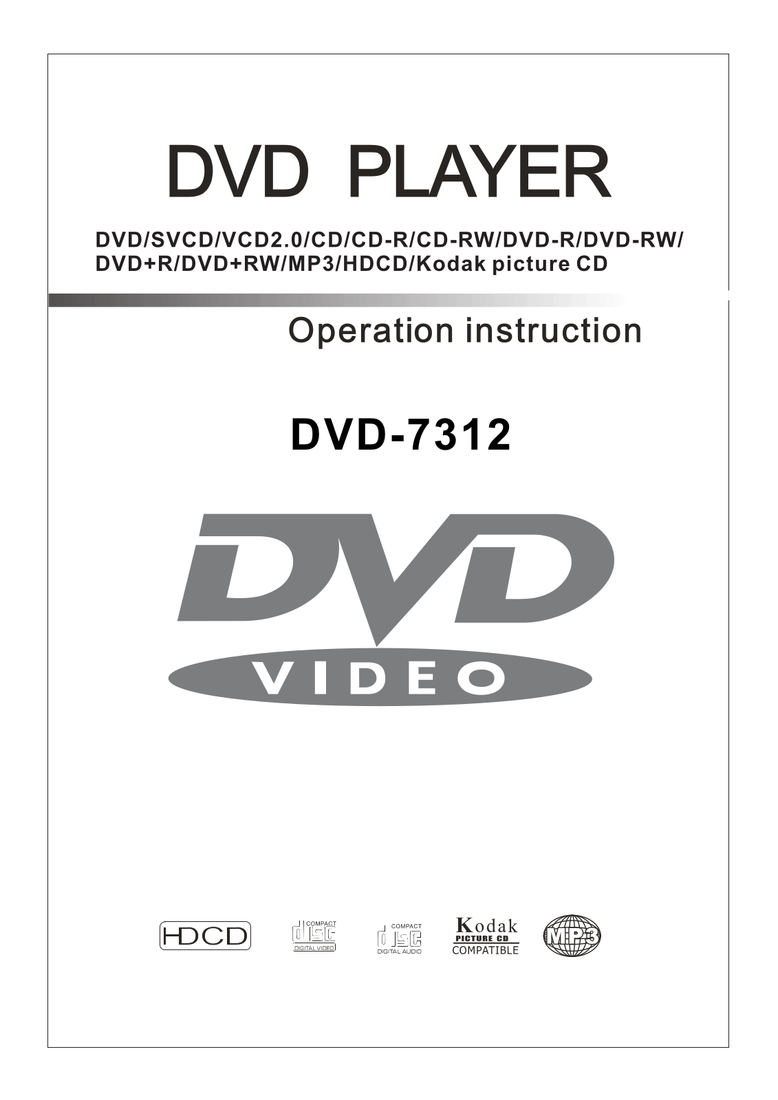 Denver DVD-7312 User Manual