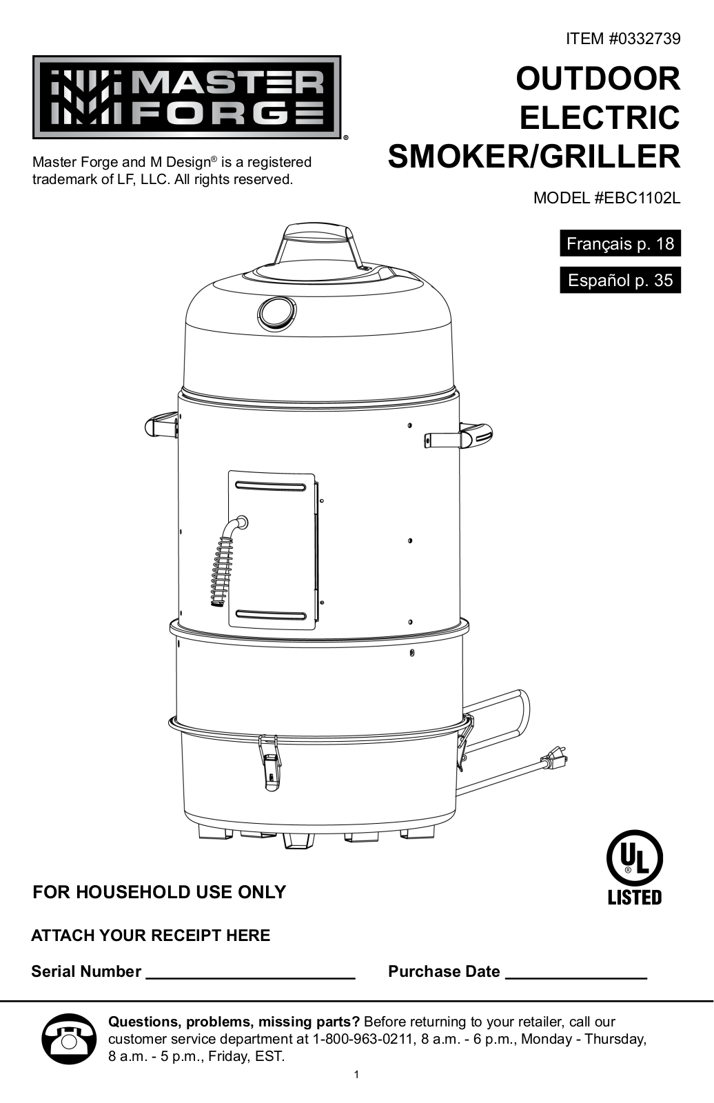 Master EBC1102L User Manual