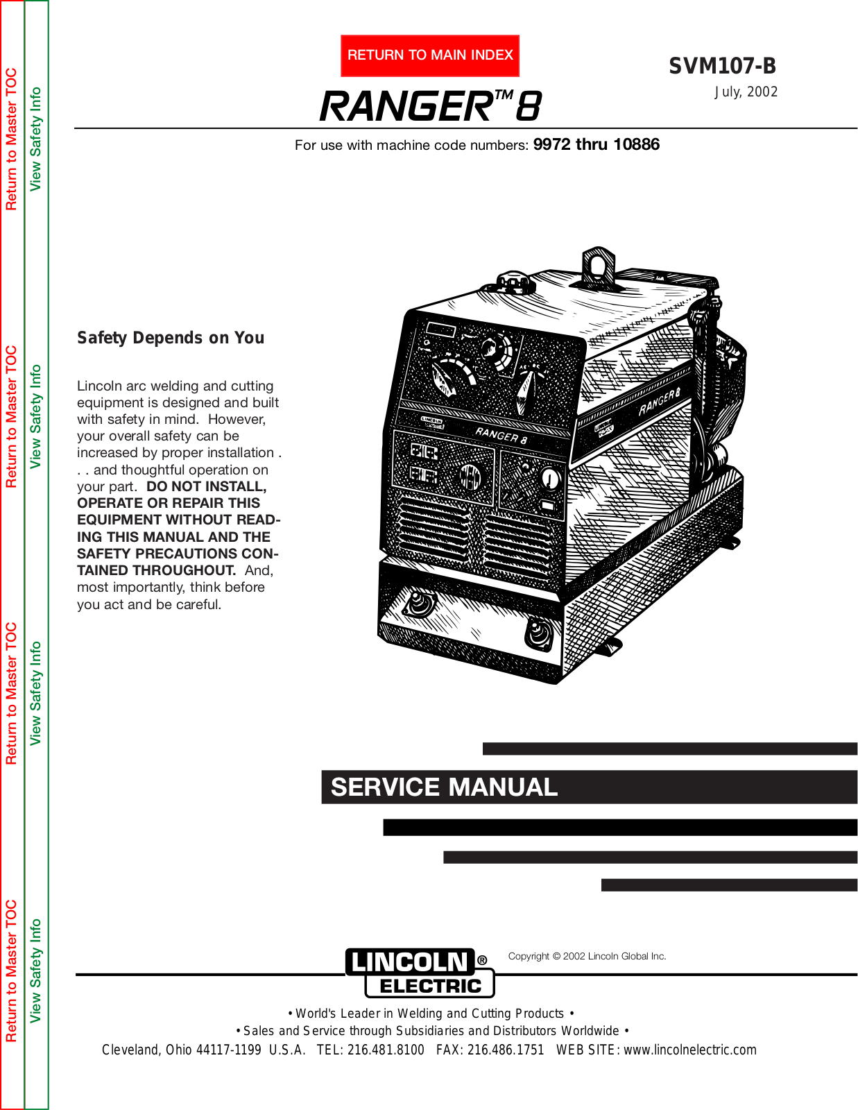Lincoln Electric SVM107-B User Manual