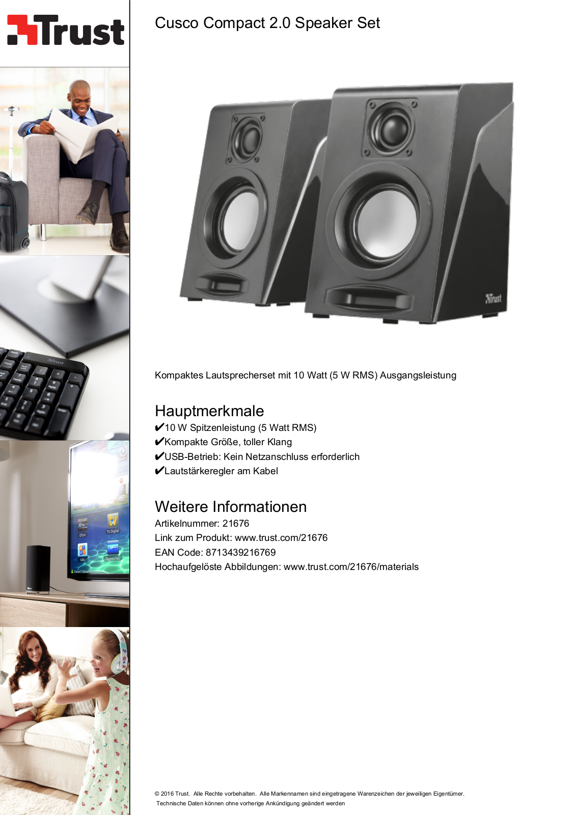 Trust Cusco Compact 2.0 Speaker Set User Manual