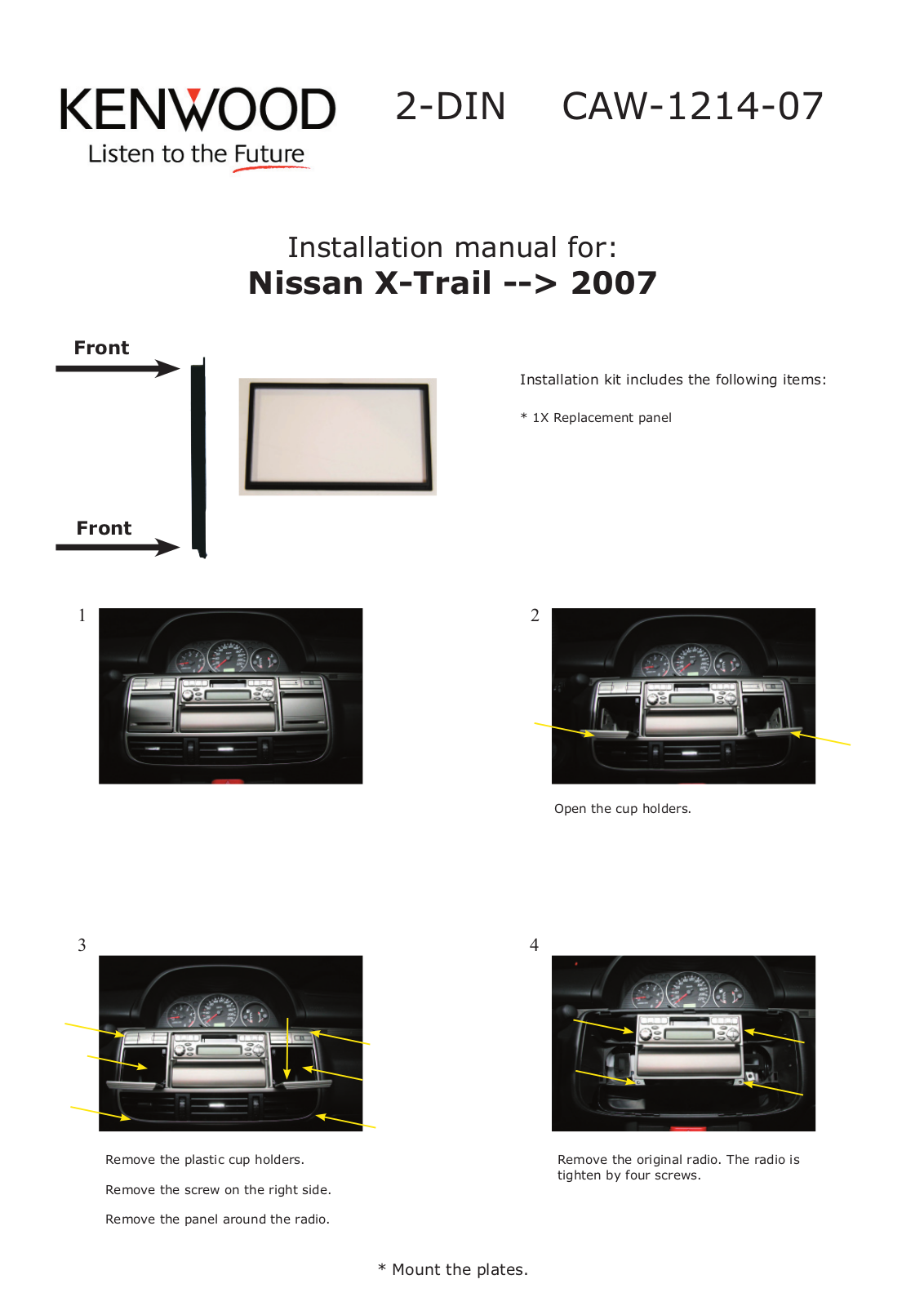 Kenwood CAW1214-07 User Manual