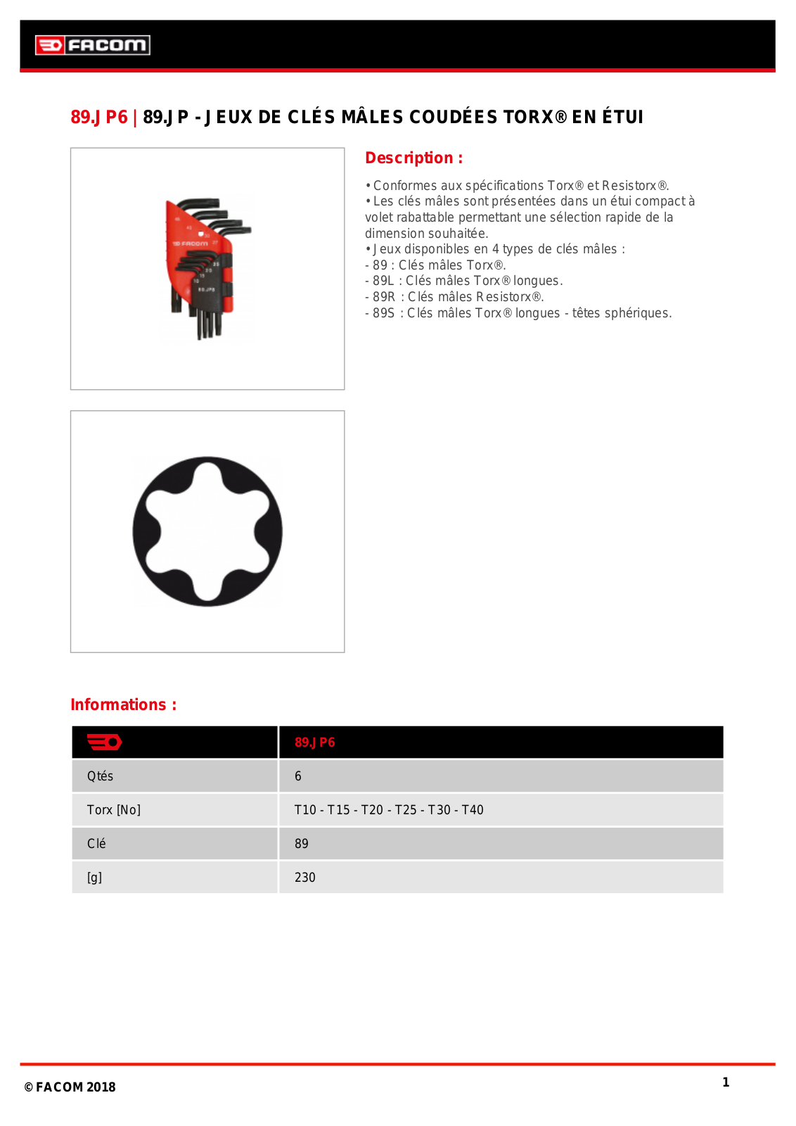 Facom 89.JP6 Specification - ManualMachine.com