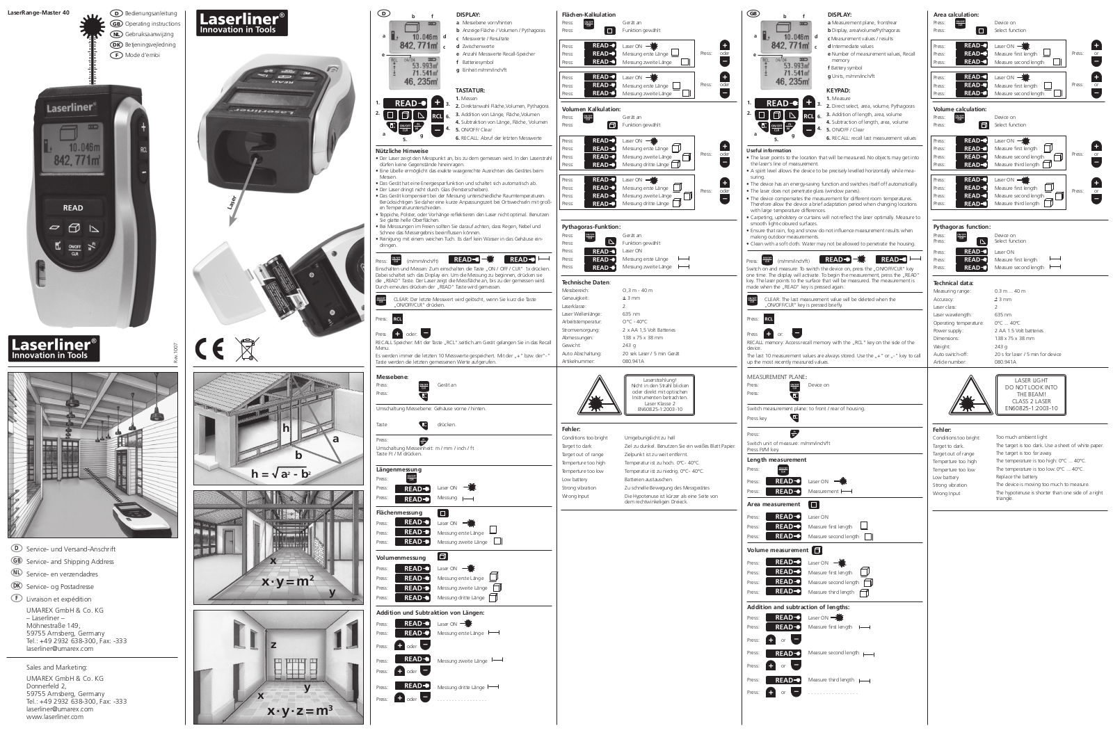 Laserliner LRM 40 User guide