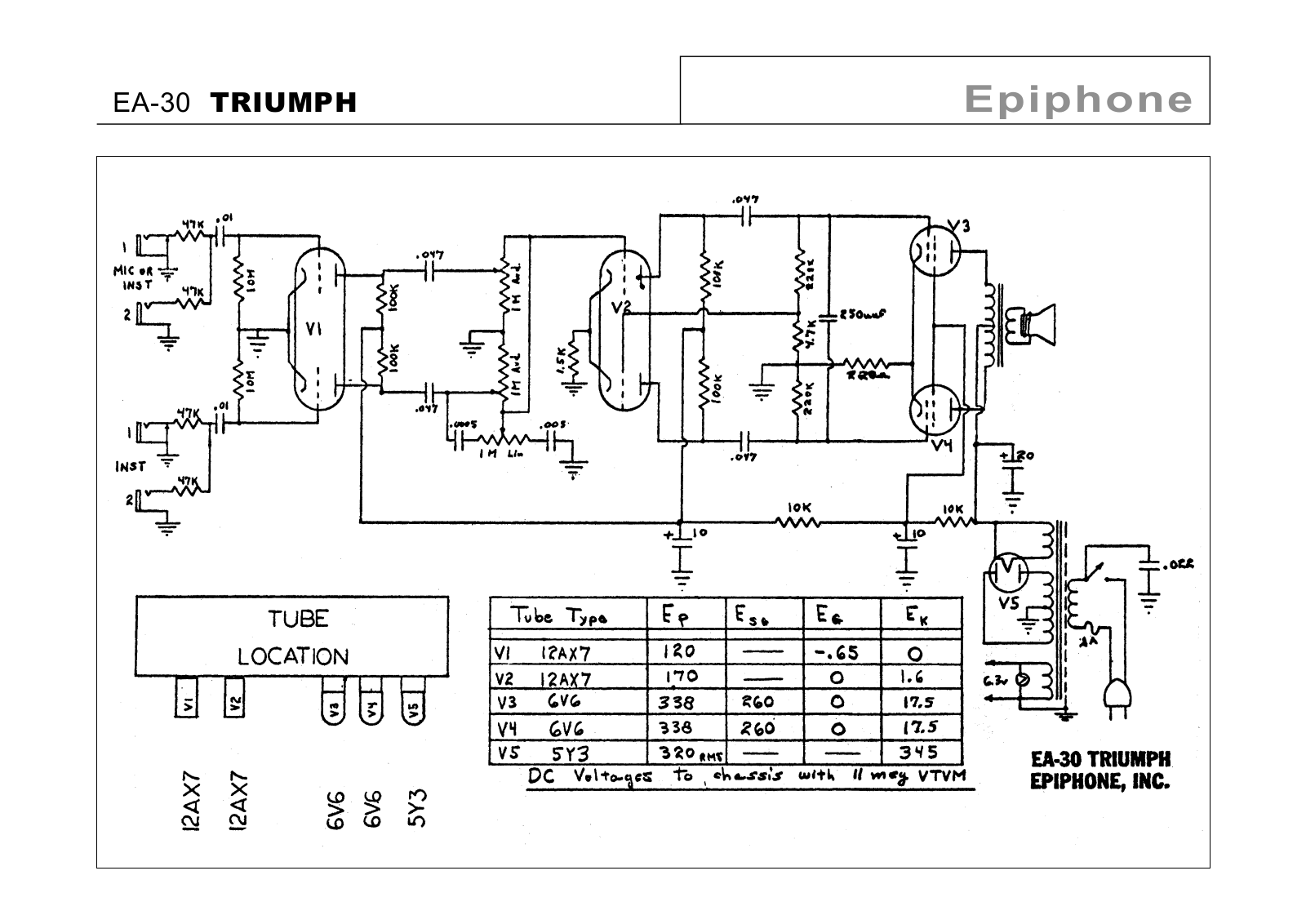 Gibson ea 30-triumph Schematic