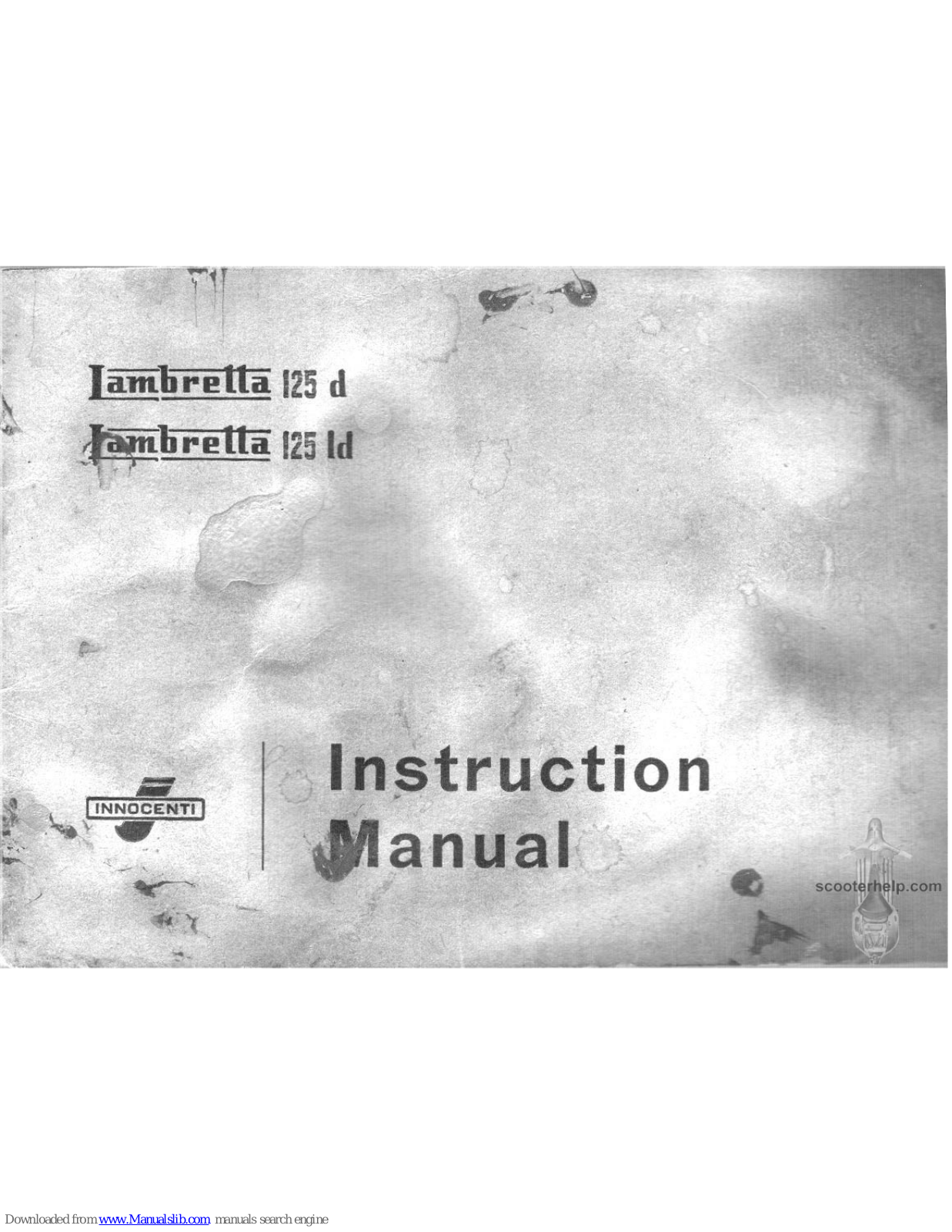 Lambretta 125 d, 125 ld Instruction Manual