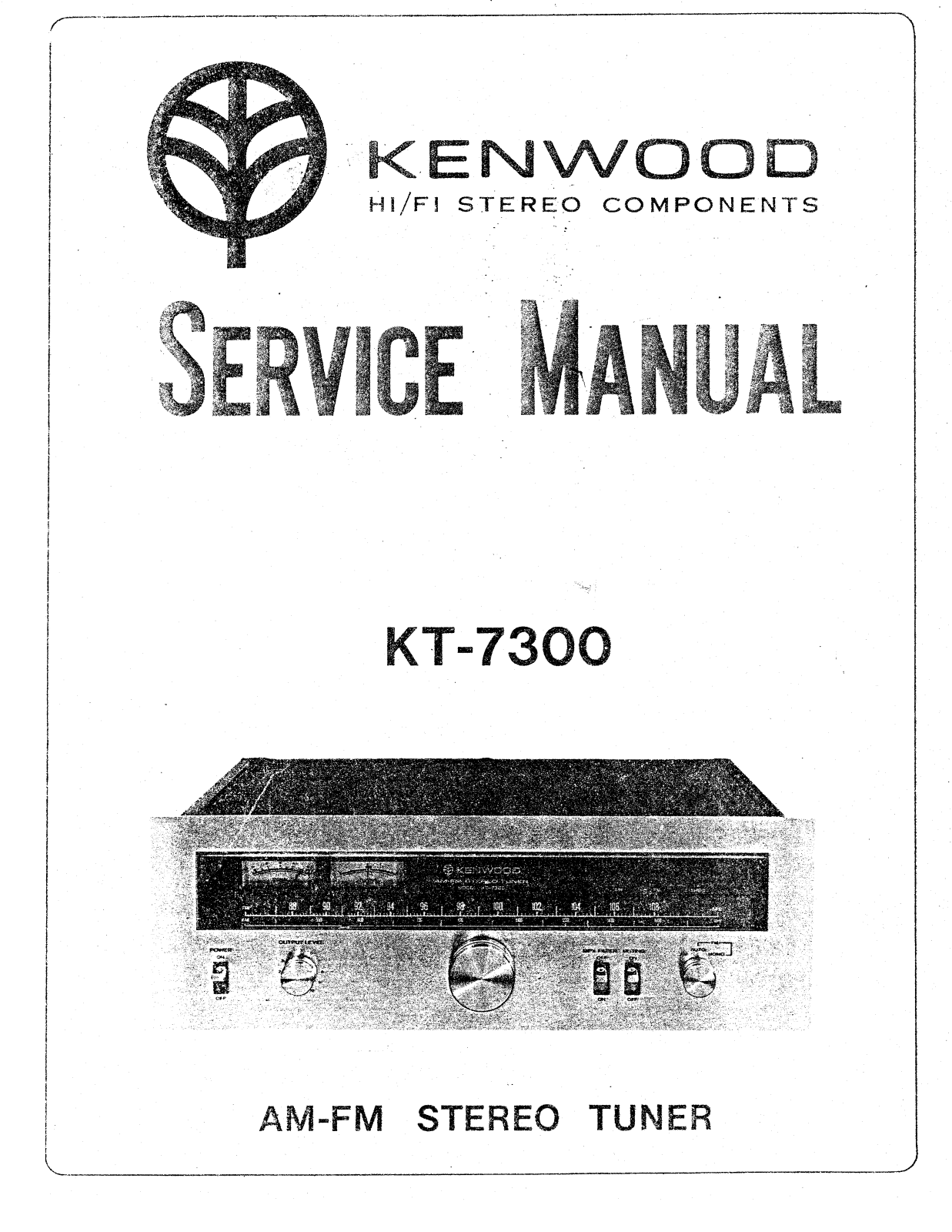 Kenwood KT-7300 Service manual