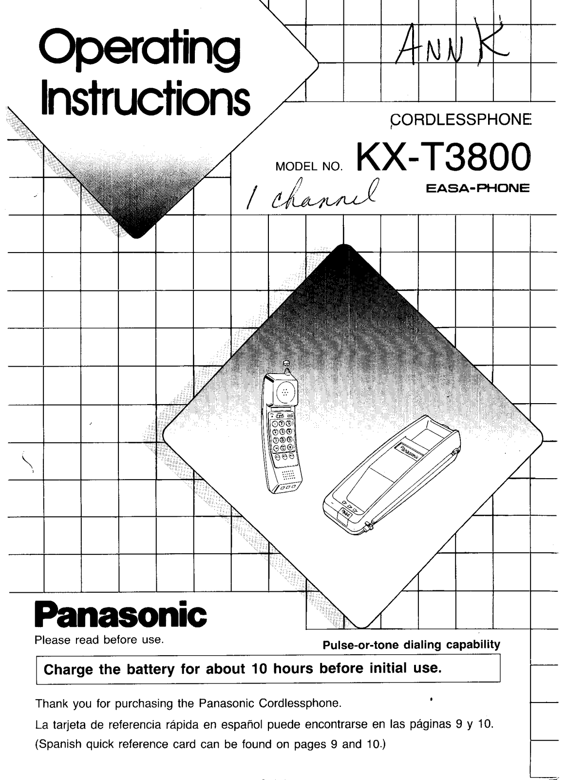 Panasonic kx-t3800 Operation Manual