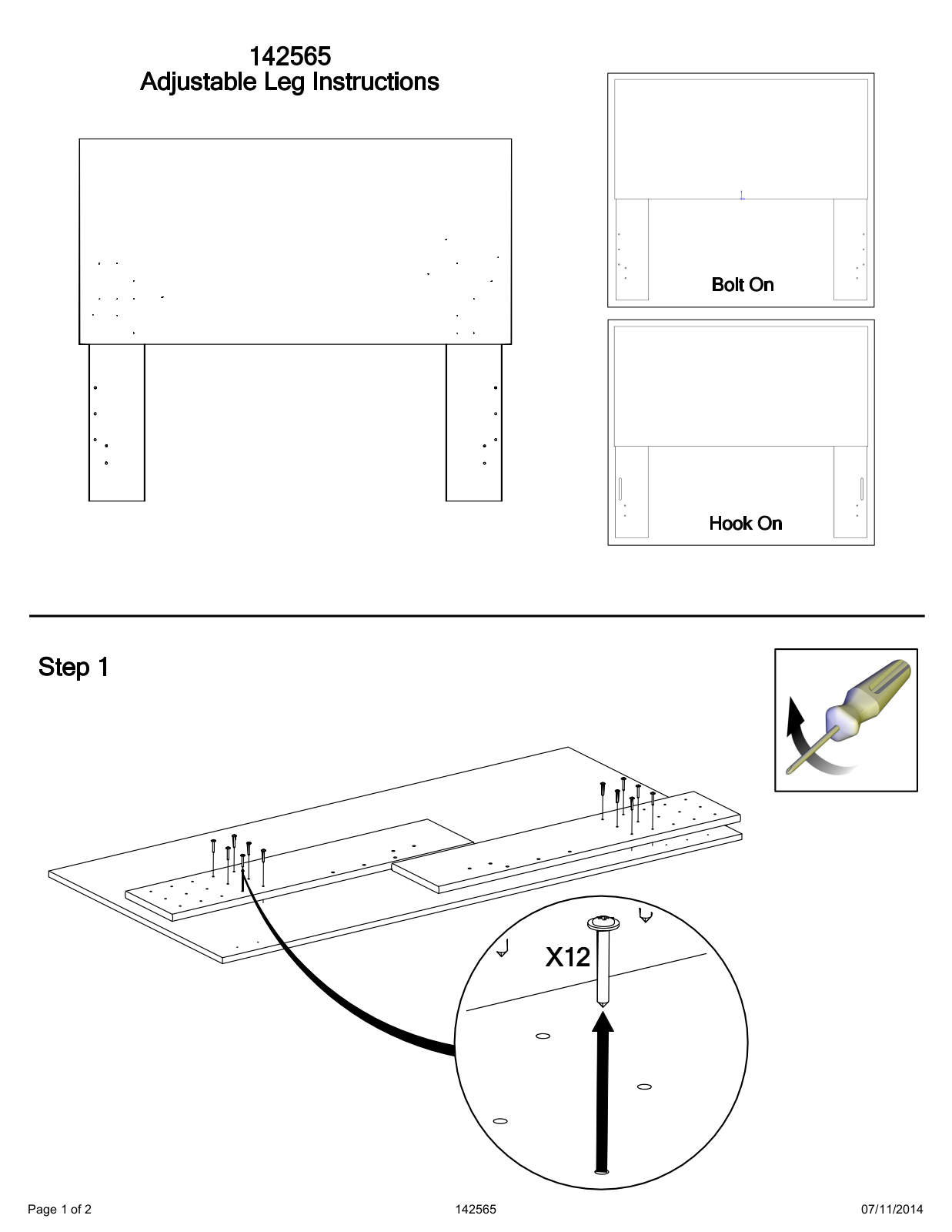 Ashley B070585697, B070575496 Assembly Guide