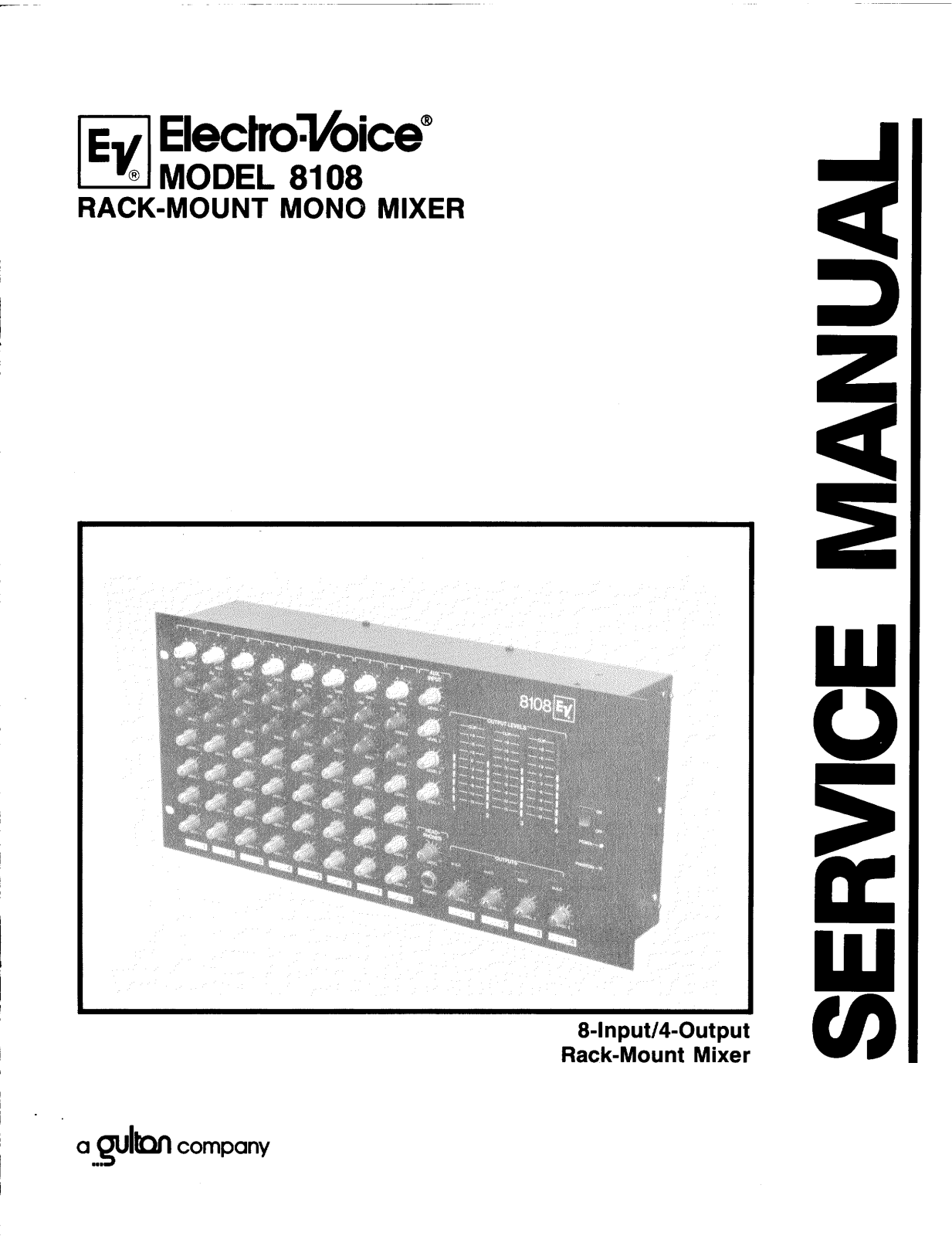 Electro-Voice 8108 Service manual