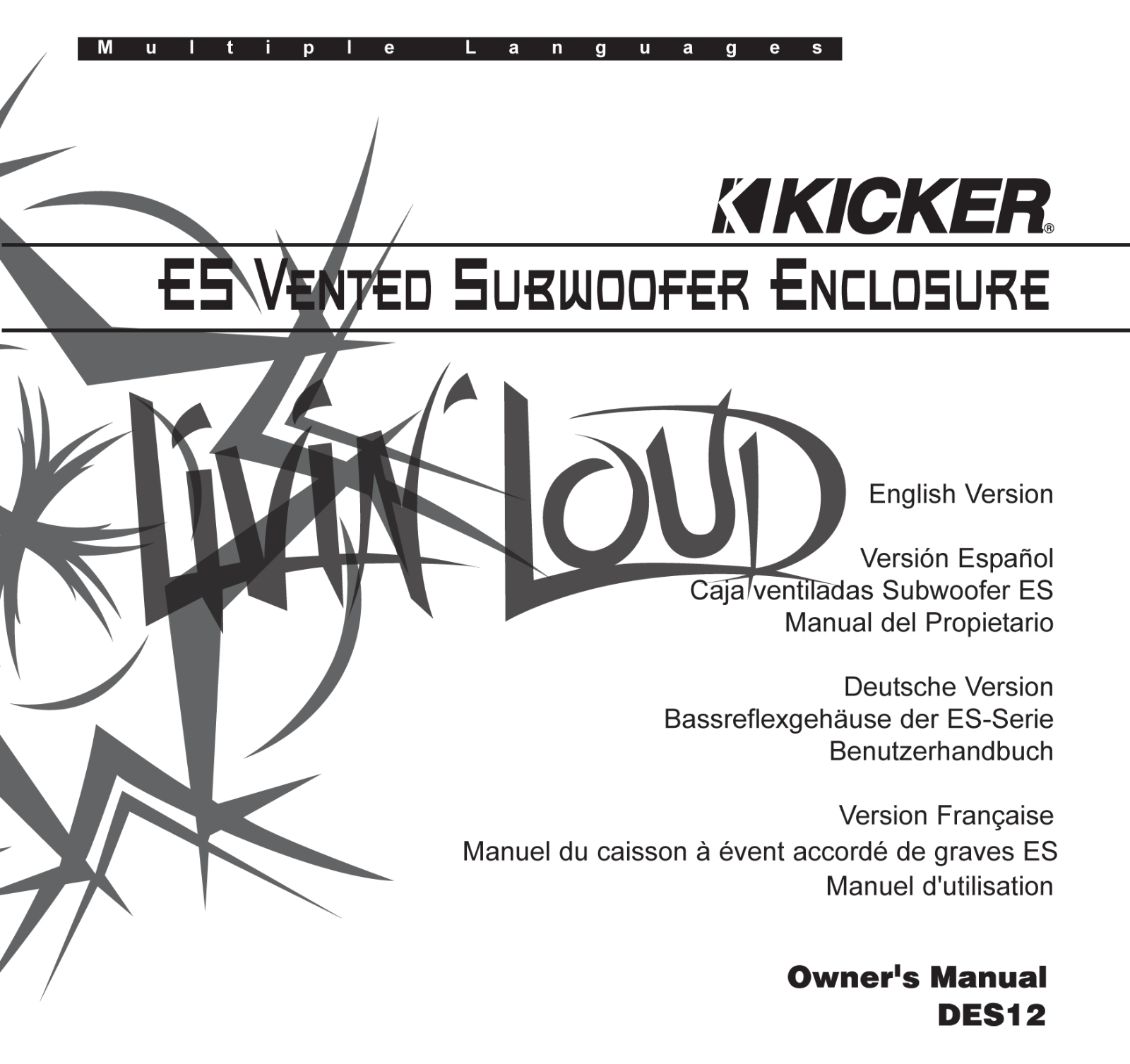 Kicker DES12 User Manual