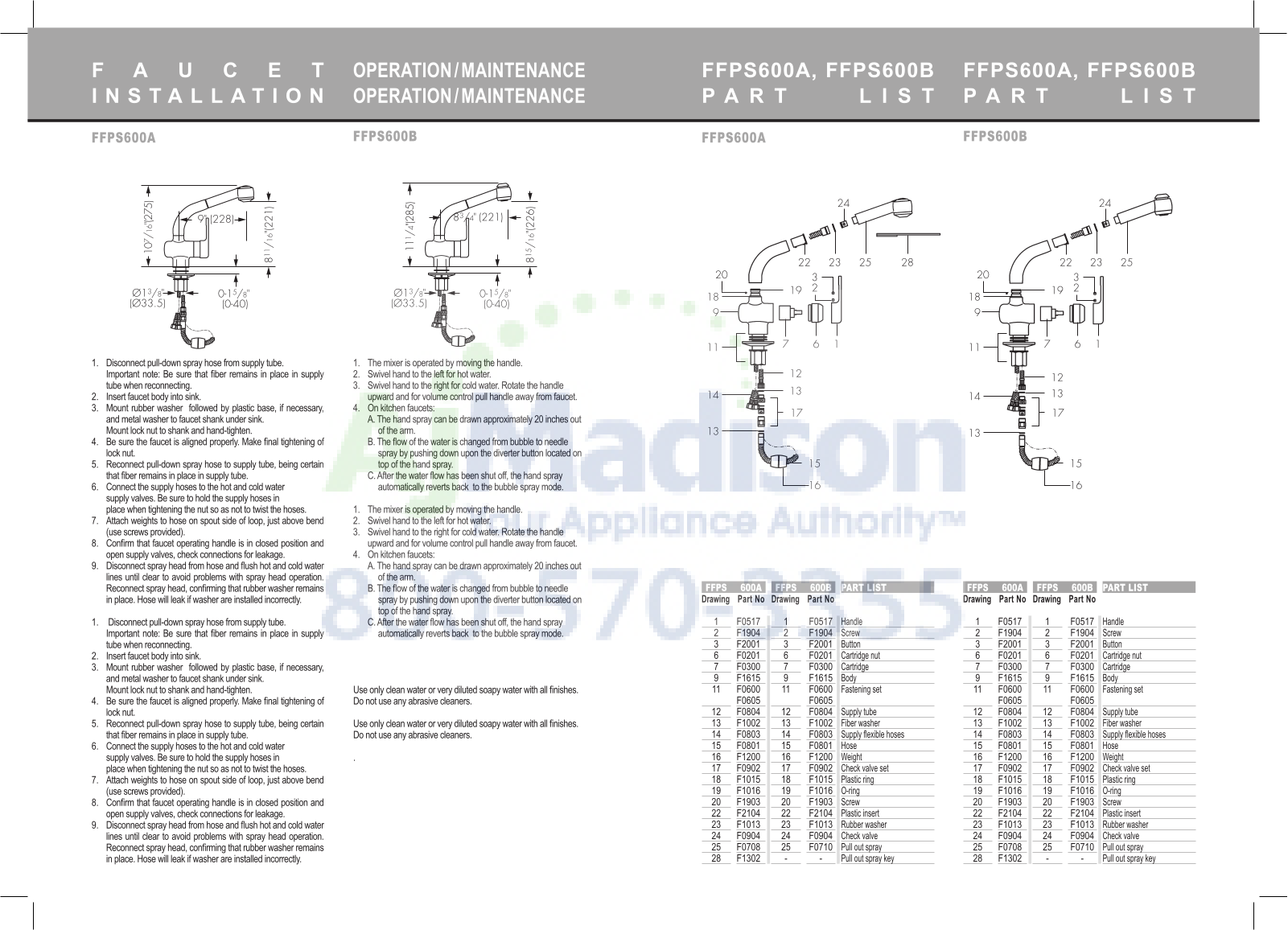 Franke FFPS680A Installation manual