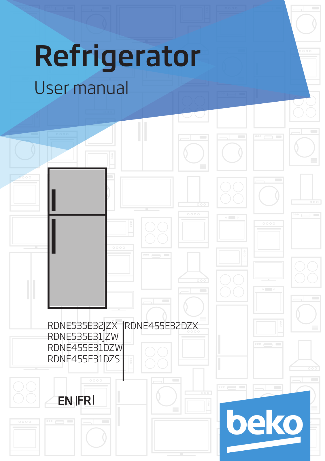 Beko RDNE535E32JZX, RDNE535E31JZW, RDNE455E31DZW, RDNE455E31DZS, RDNE455E32DZX User manual