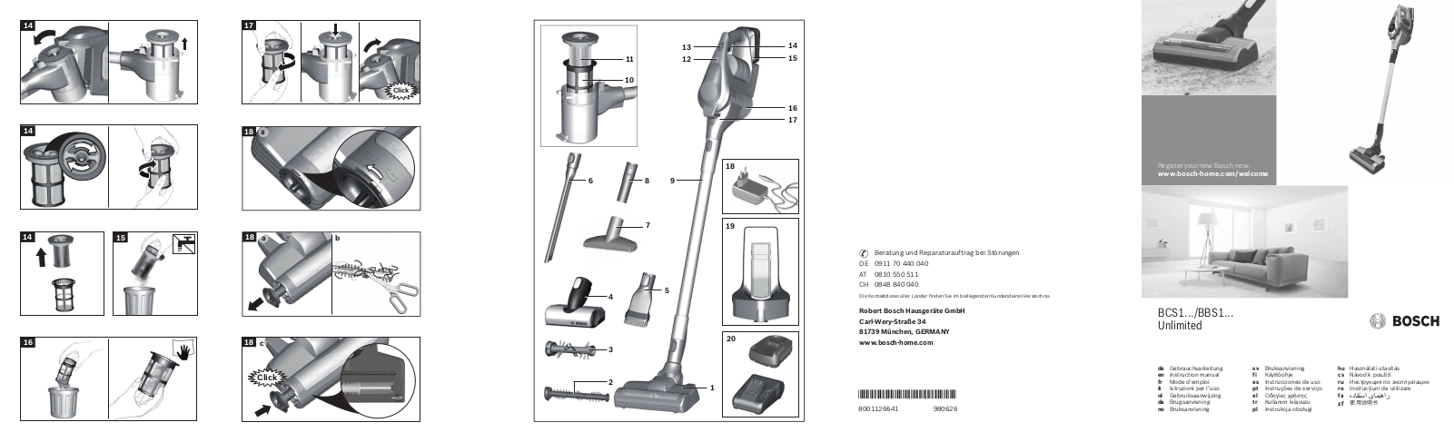 Bosch BBS 1ZOO User manual