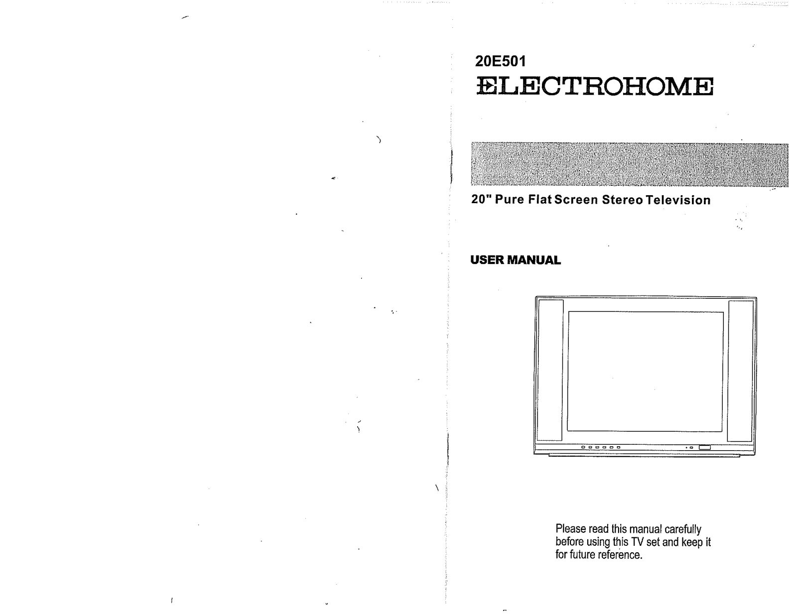 Electrohome 20E501 User Manual