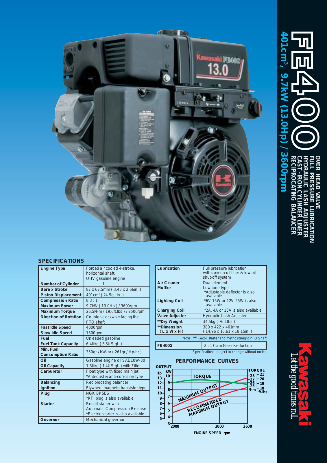 Kawasaki FE400 User Manual