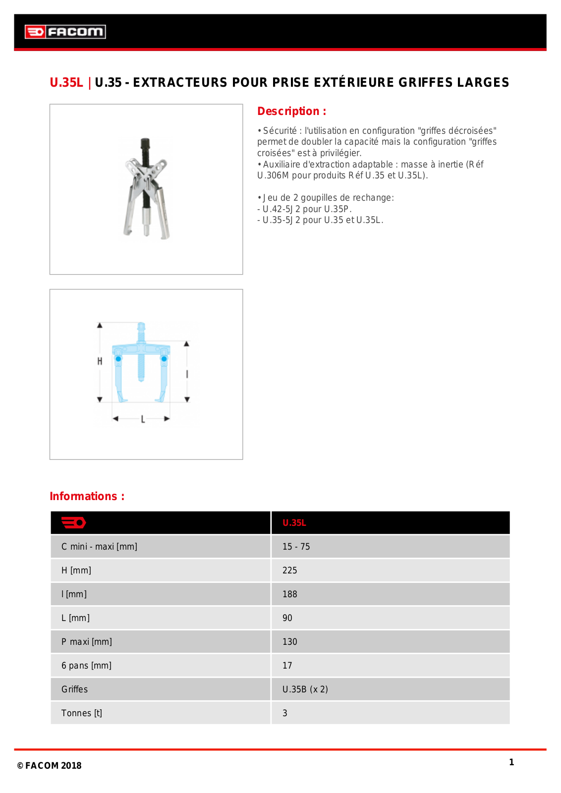 Facom U.35L Specification - ManualMachine.com