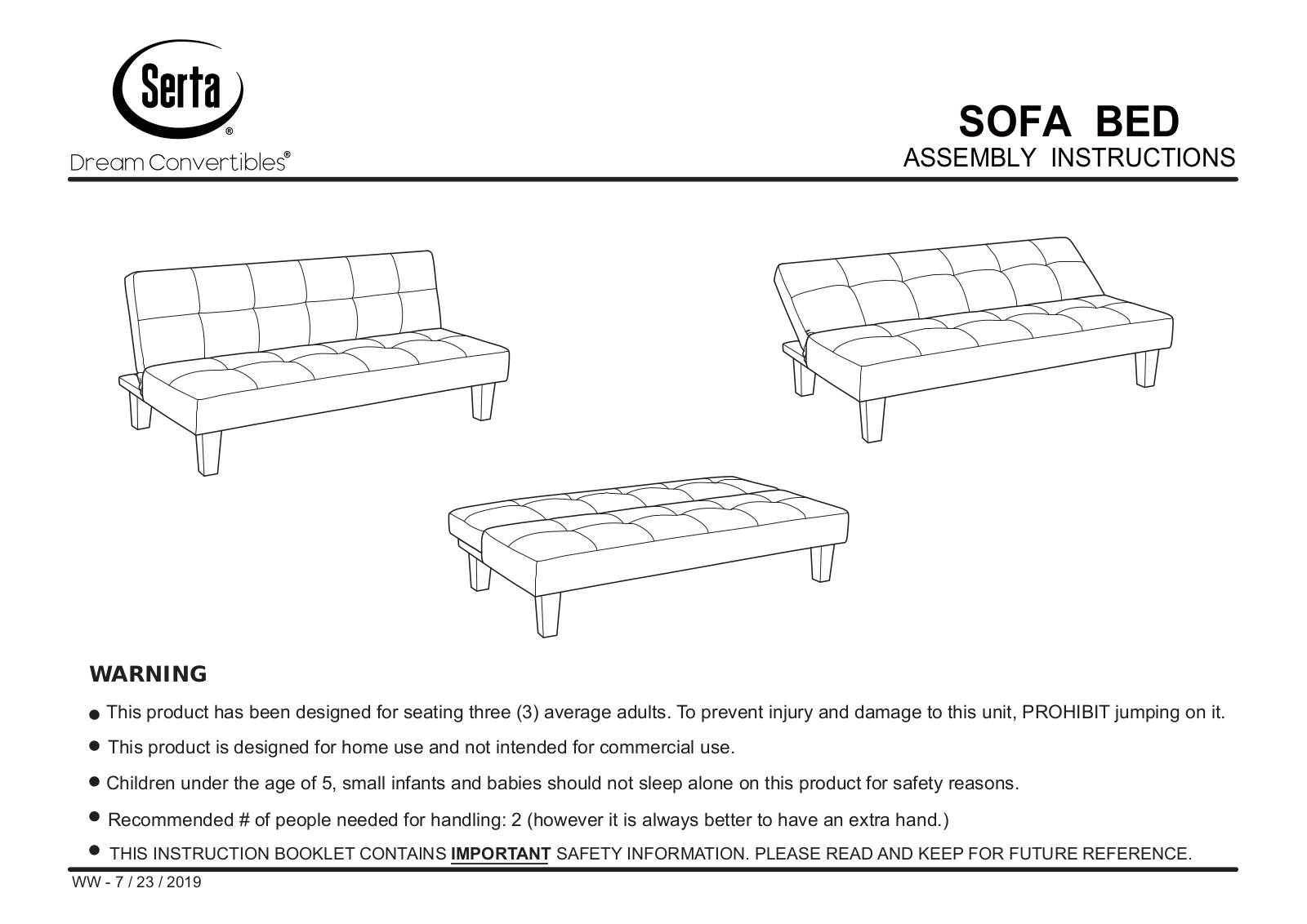 Serta XS10246 Installation & Assembly - ManualMachine.com