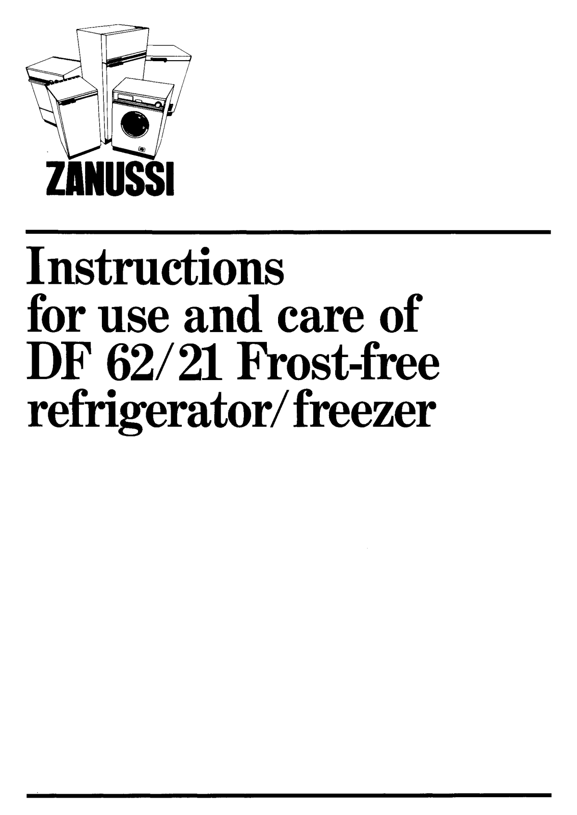 Zanussi DF62-21 User Manual