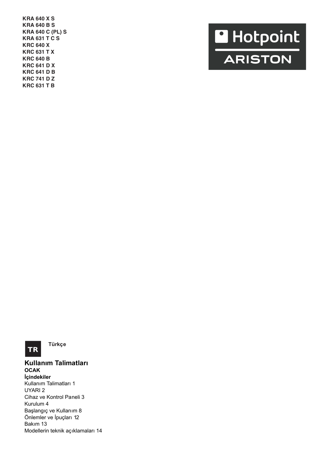 HOTPOINT/ARISTON KRC 741 D Z User Manual