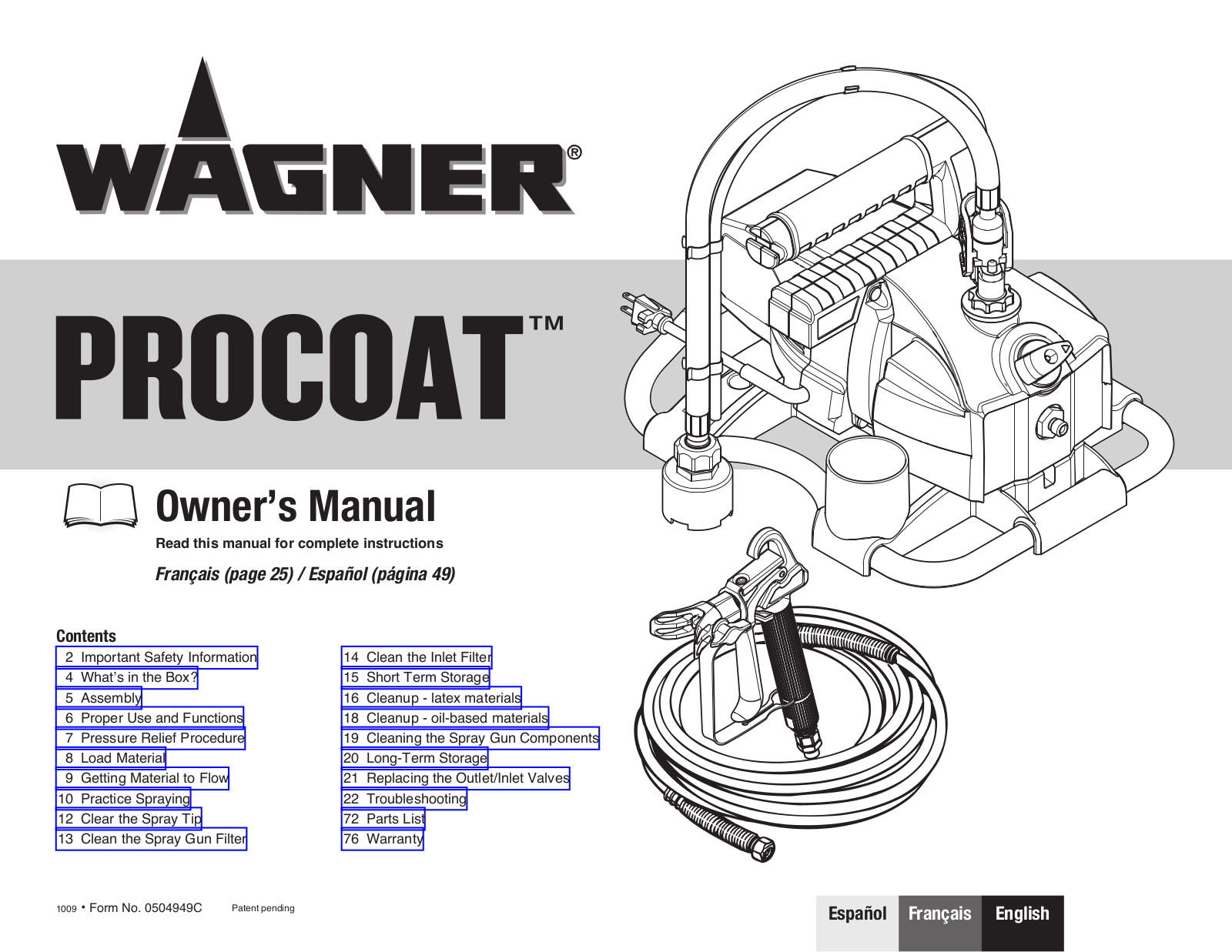 Wagner ProCoat User Manual