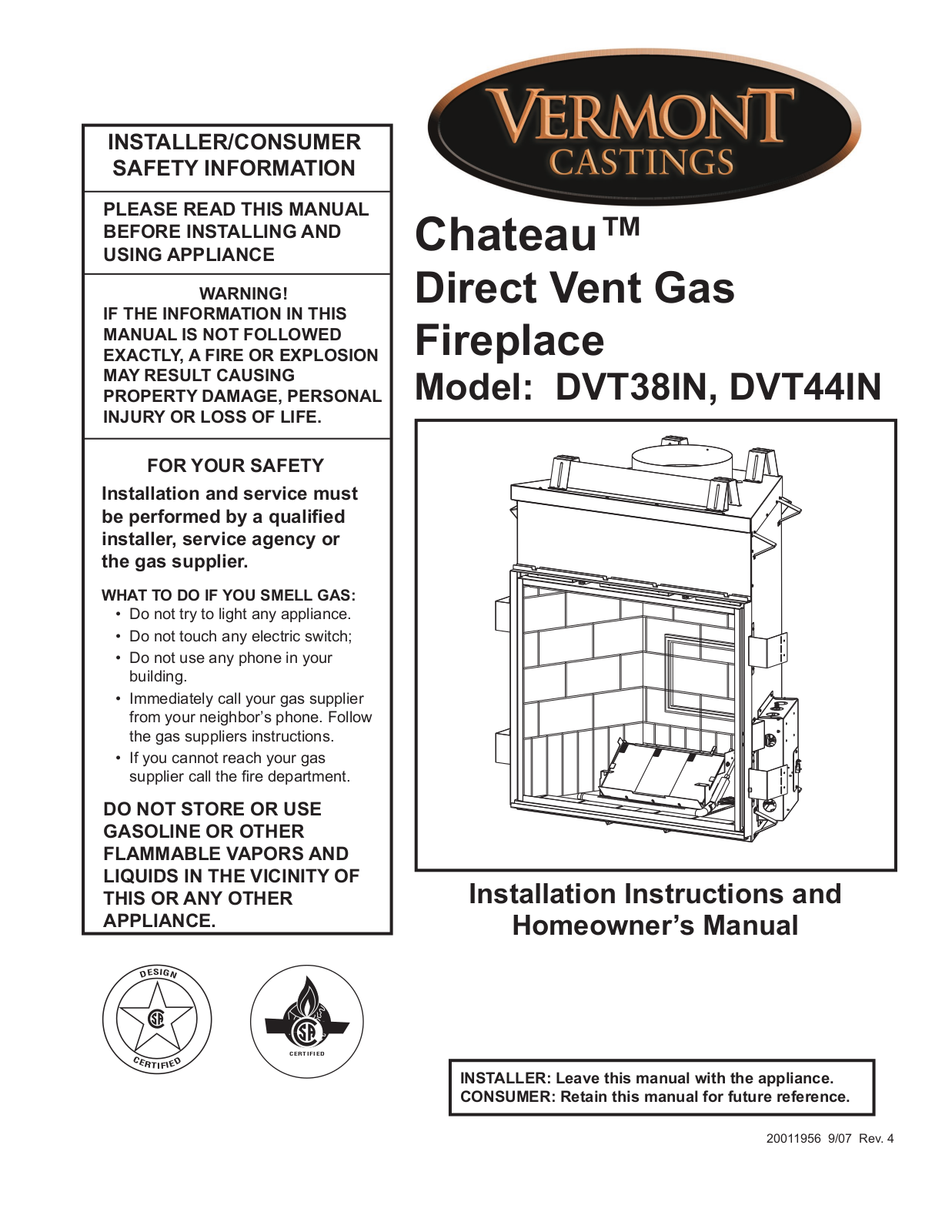 CFM Corporation DVT38IN, DVT44IN User Manual