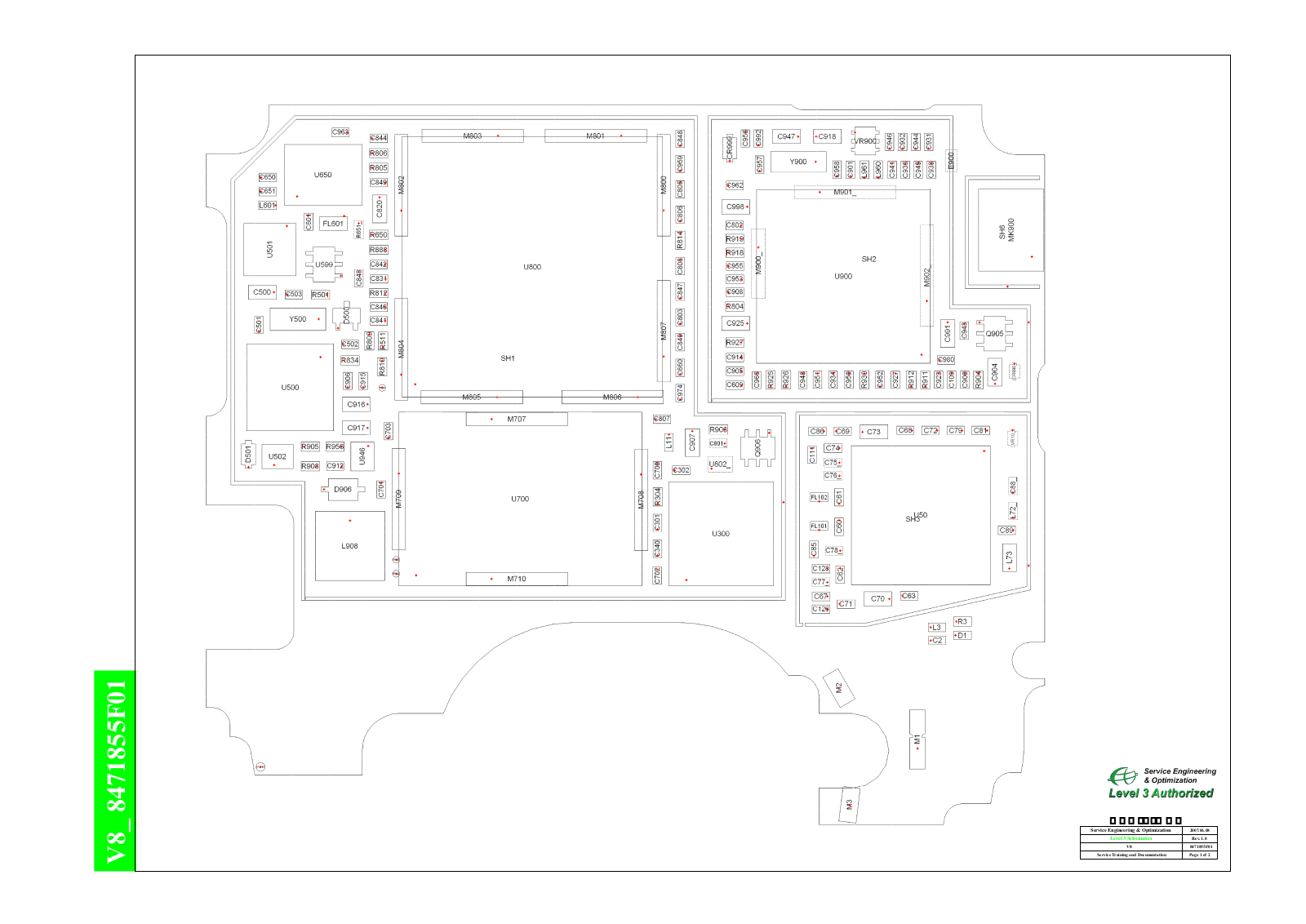 motorola V8 Board Layout