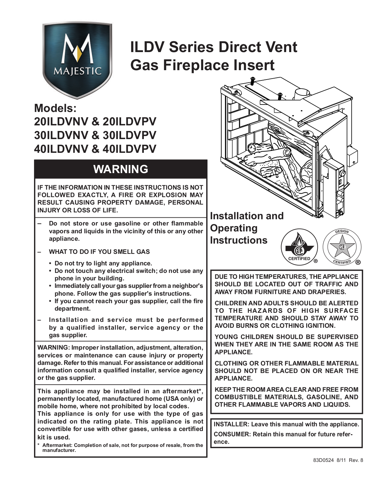 Majestic 30ILDVNVSB Installation Manual