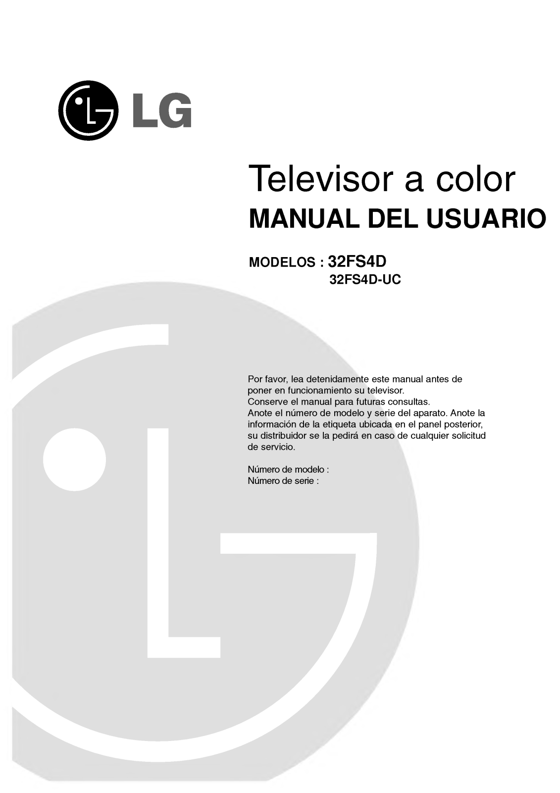 Lg 32FS4D User Manual