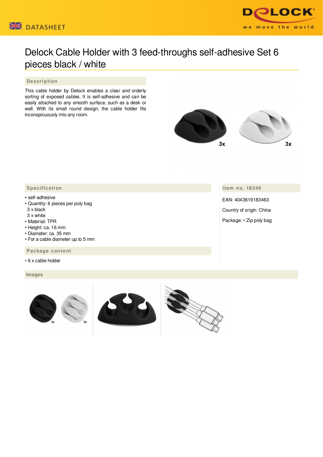 DELOCK 18346 Datasheet - ManualMachine.com