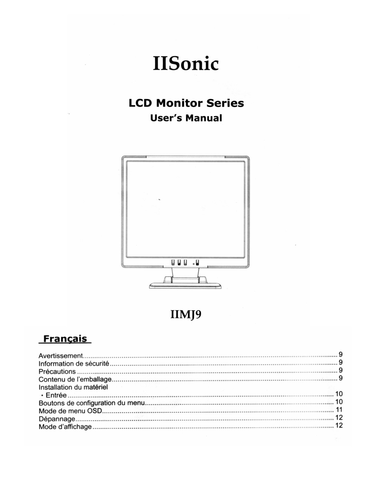 IISONIC IIMJ9 User Manual