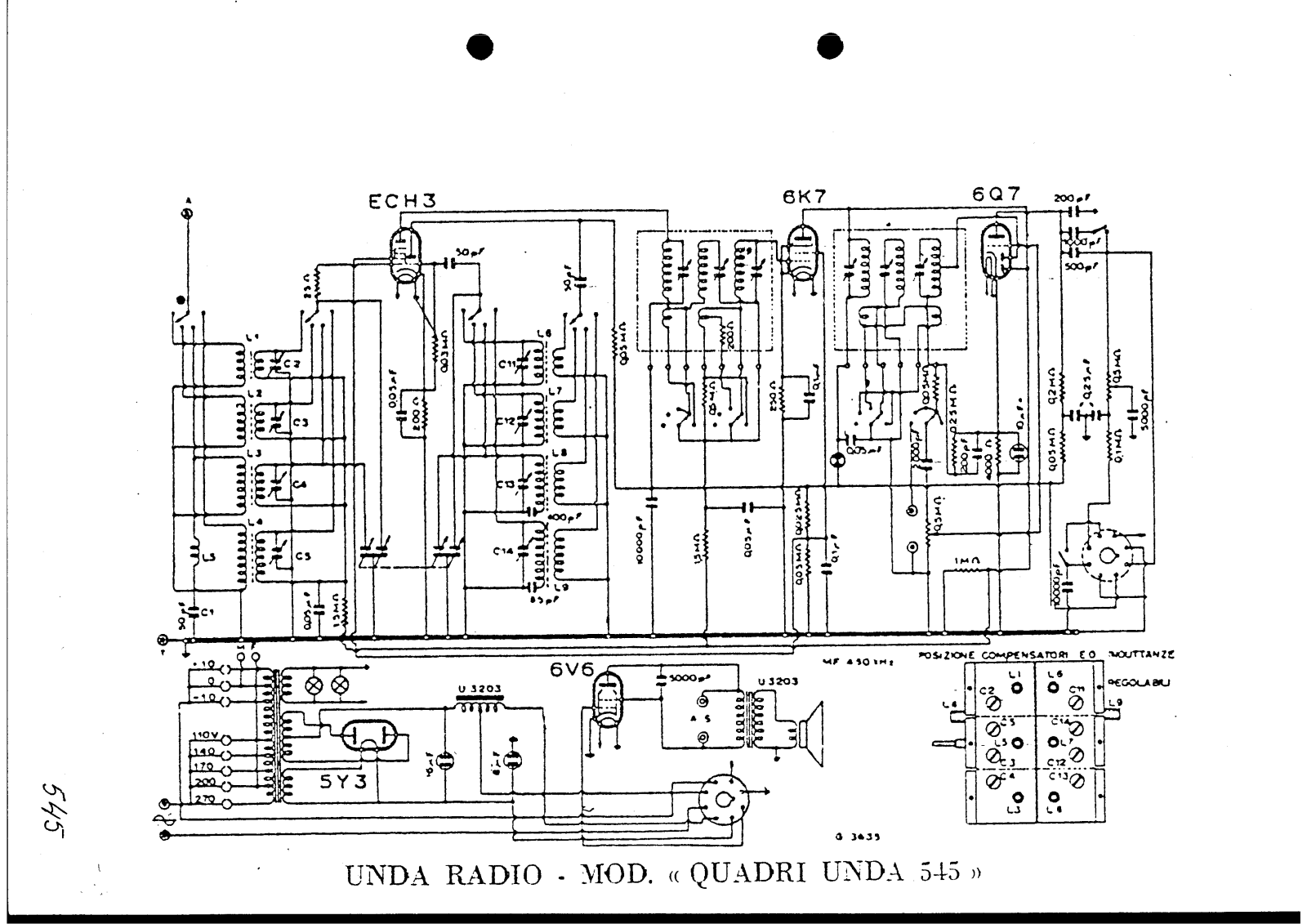 Unda Radio 545 schematic