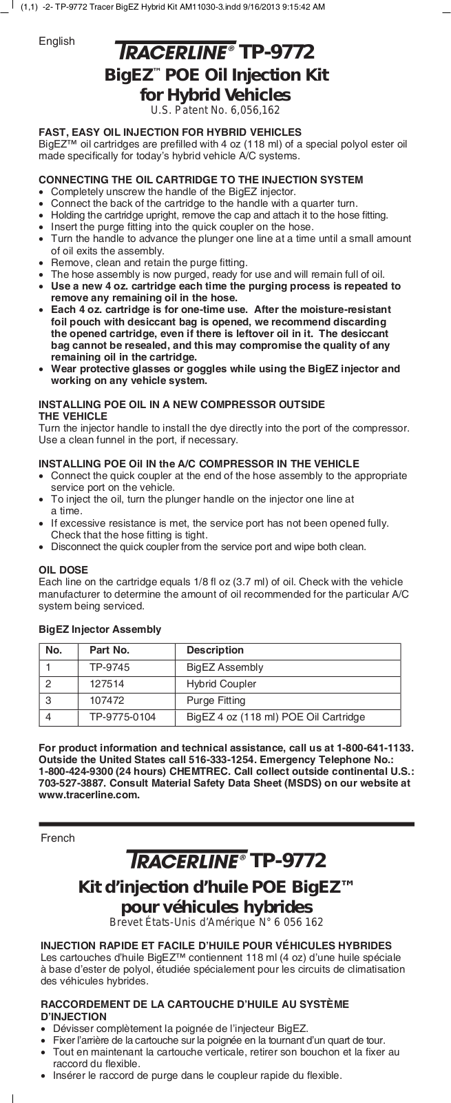 Tracer TP-9772 User Manual