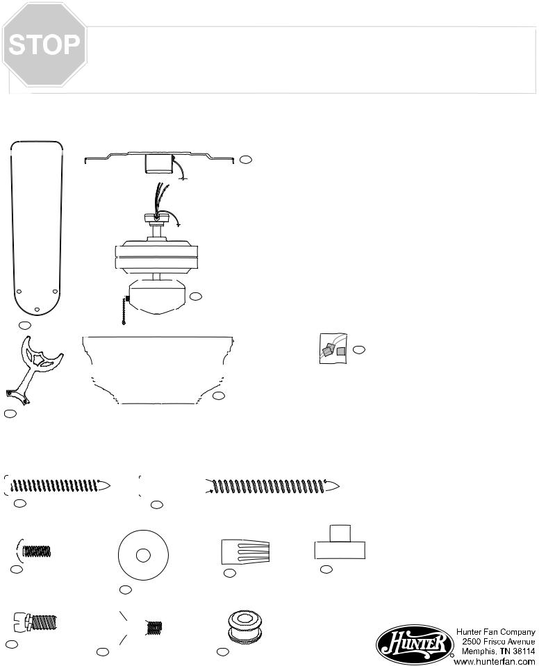 Hunter 20816 Parts Guide