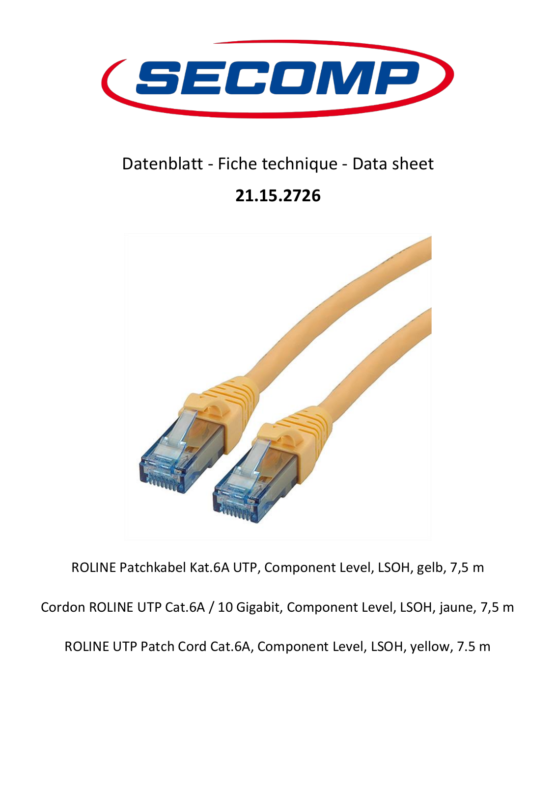 Roline 21.15.2726 User Manual