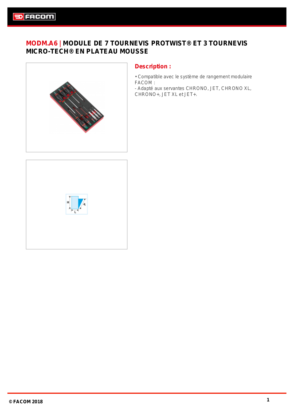 Facom MODM.AT6PB Specification - ManualMachine.com