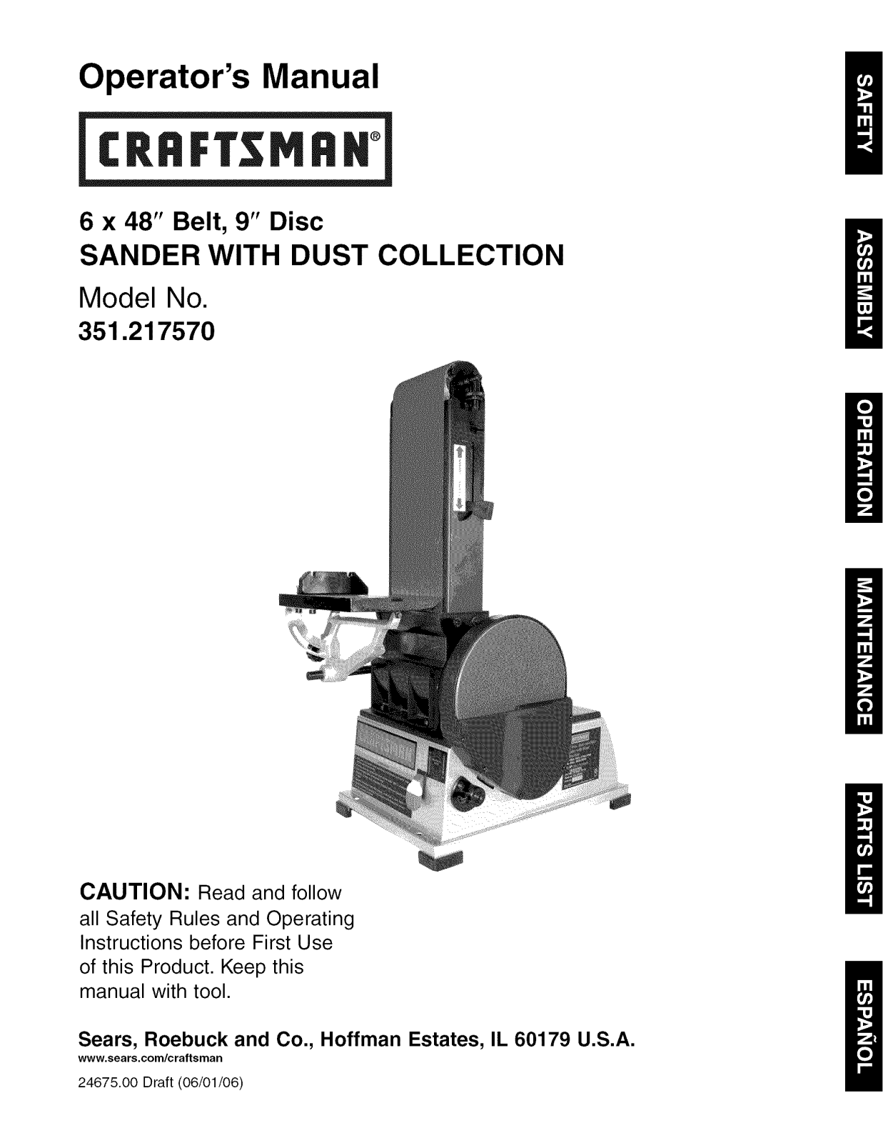 Craftsman 351.217570 User Manual
