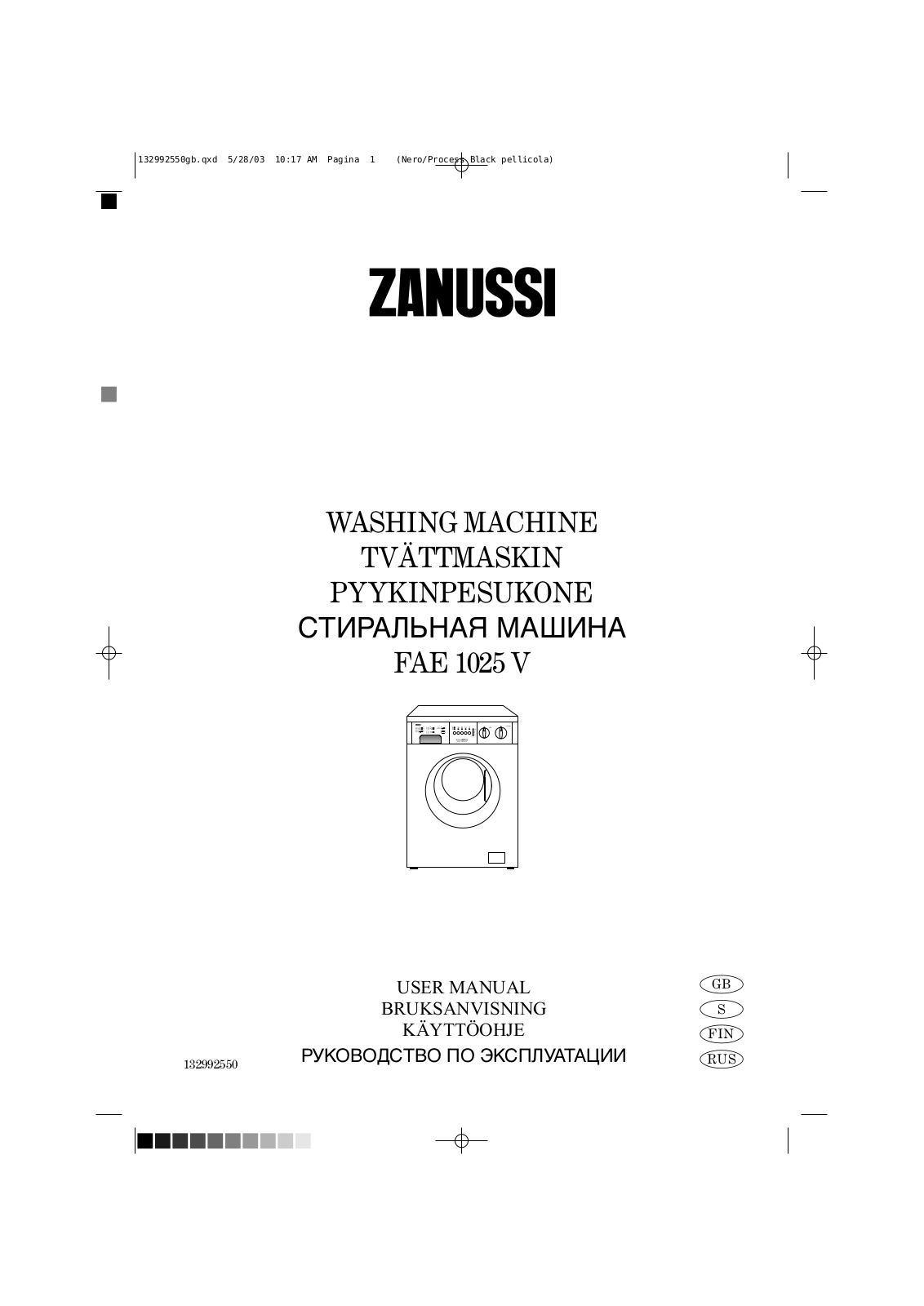 Zanussi FAE 1025 V User Manual