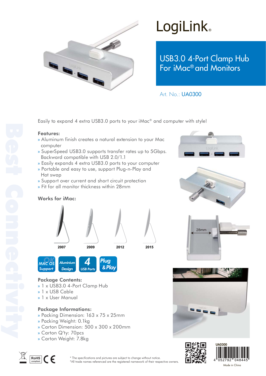 LOGILINK UA0300 Datasheet - ManualMachine.com